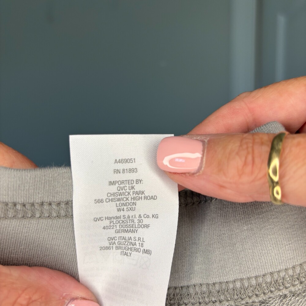 Sport Savvy NEW French Terry Jogger with Stripe Cuff Hem Womens 4X Petite Gray - Picture 6 of 10